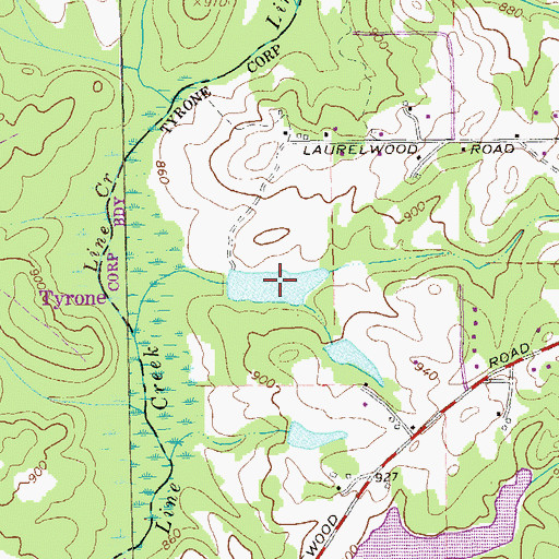 Topographic Map of Smith Lake, GA