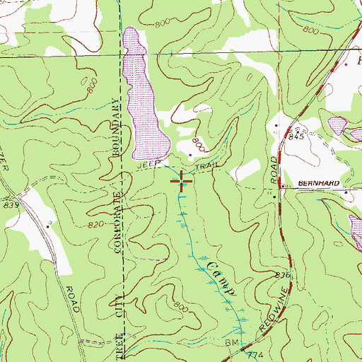 Topographic Map of Brown Lake Dam, GA