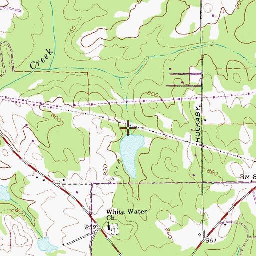 Topographic Map of Hogg Dam, GA