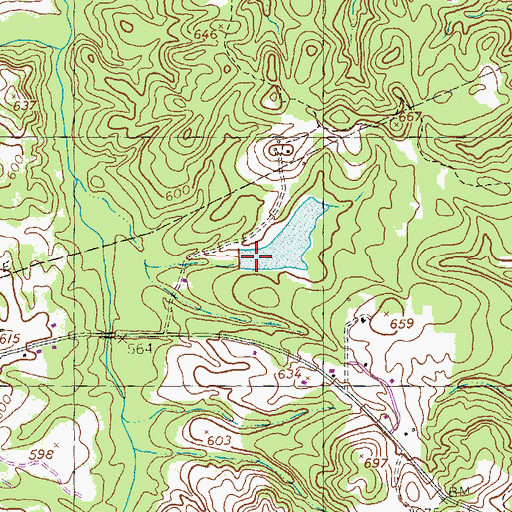 Topographic Map of Kimbrilugh Dam, GA