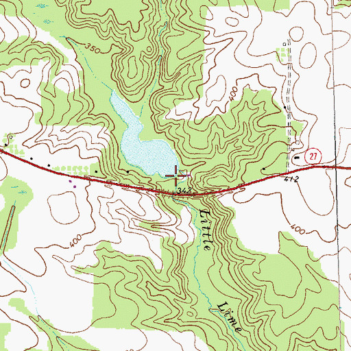 Topographic Map of Shipp Lake Dam, GA