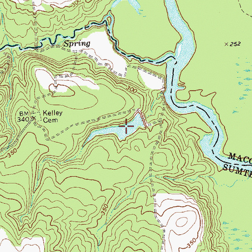 Topographic Map of Russell Thomas Lake, GA