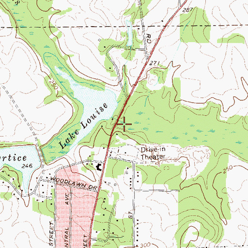 Topographic Map of Lake Louise, GA