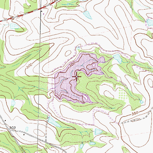 Topographic Map of Bryan Lake, GA