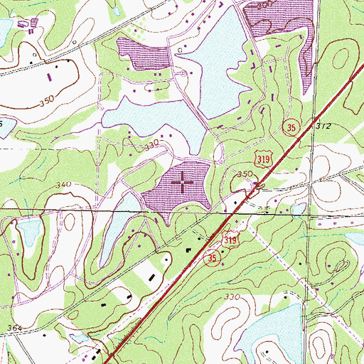 Topographic Map of Adcock-Morris Lake Number One, GA