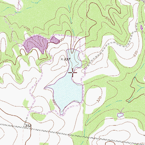 Topographic Map of Adcock-Morris Lake Dam, GA