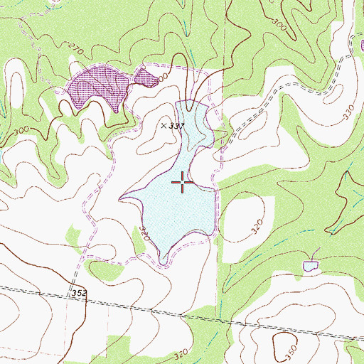 Topographic Map of Adcock-Morris Lake, GA