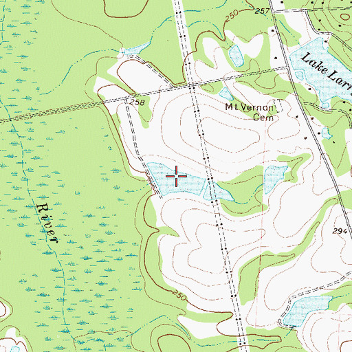 Topographic Map of Rutland Lake, GA
