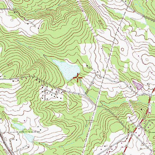 Topographic Map of Sowell Lake Dam, GA