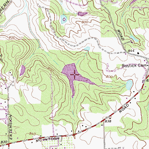 Topographic Map of Horton Lake, GA