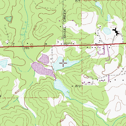 Topographic Map of Morris Lake, GA