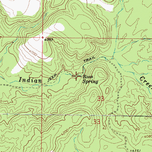 Topographic Map of Ross Spring, AZ