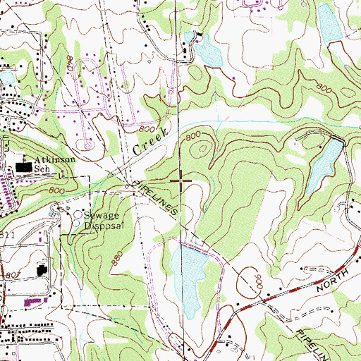 Topographic Map of Parks Lake, GA