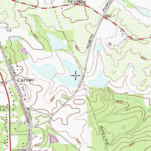 Topographic Map of Southern Fruit Lake Dam, GA