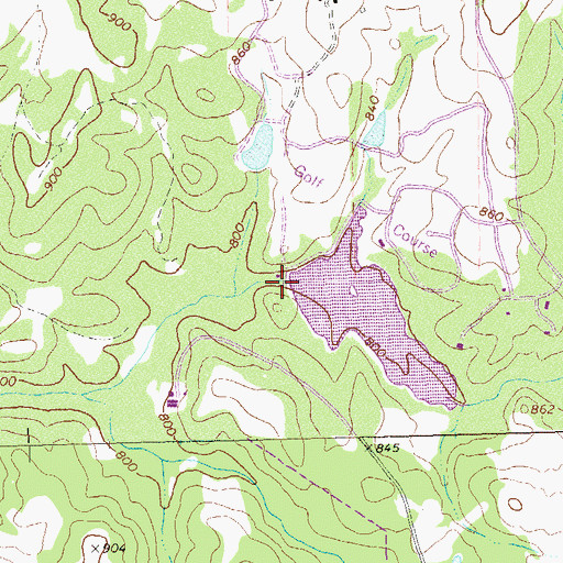 Topographic Map of Shoal Creek Lake Dam, GA