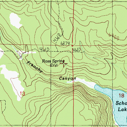 Topographic Map of Ross Spring, AZ
