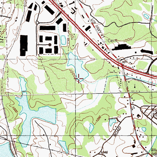 Topographic Map of Noonday Creek Structure Number Nine Dam, GA