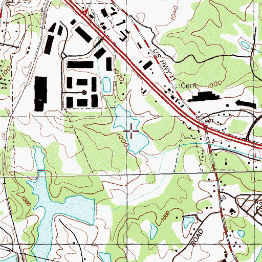 Topographic Map of Ellison Lake, GA