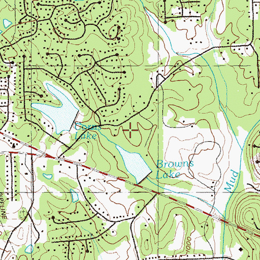 Topographic Map of Ganoname1156 Dam, GA