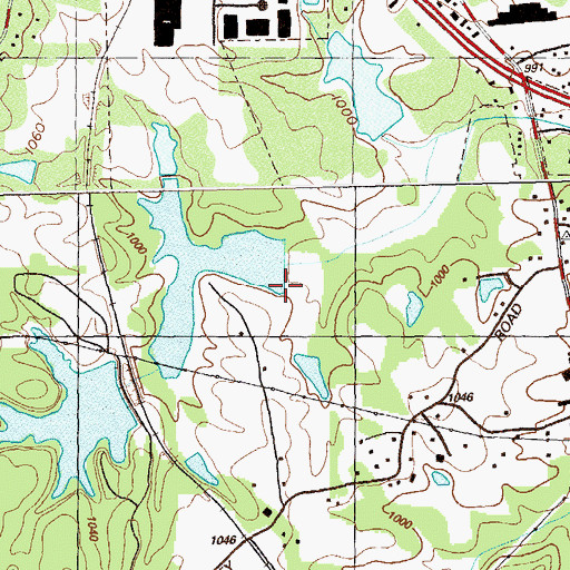 Topographic Map of Daniell Lake Dam, GA