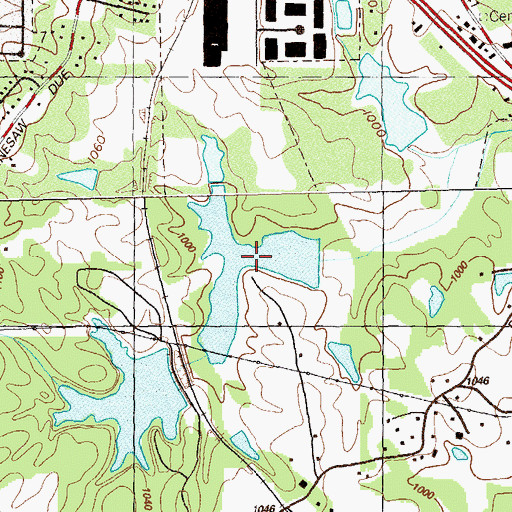 Topographic Map of Daniell Lake, GA
