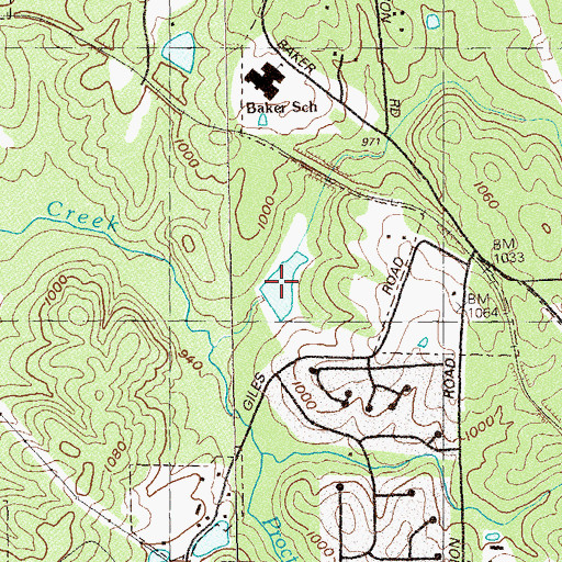 Topographic Map of Teem Lake, GA