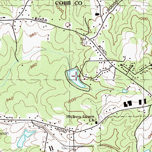 Topographic Map of Whites Lake, GA