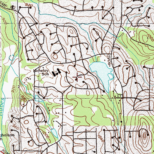 Topographic Map of North Landing Lake, GA