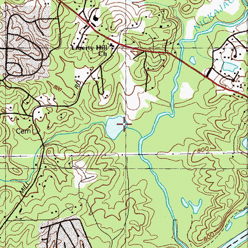 Topographic Map of Goodwin Lake Dam, GA