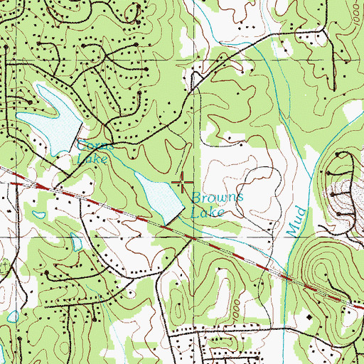 Topographic Map of Lake Somerset Dam, GA
