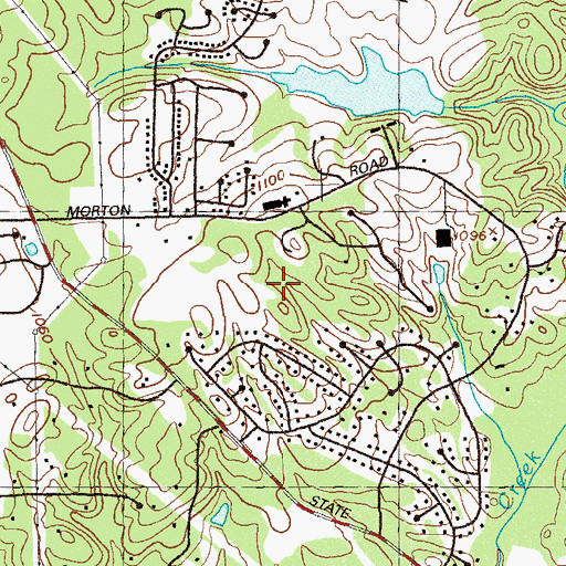 Topographic Map of Seaman Lake Dam, GA