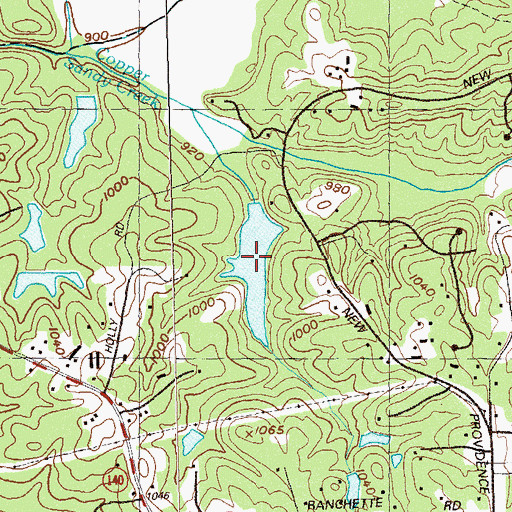 Topographic Map of Bartenfeld Lake, GA