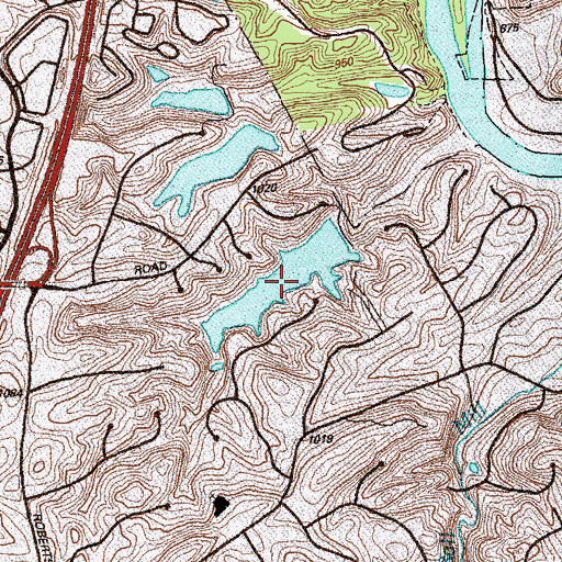 Topographic Map of Northridge Lake, GA