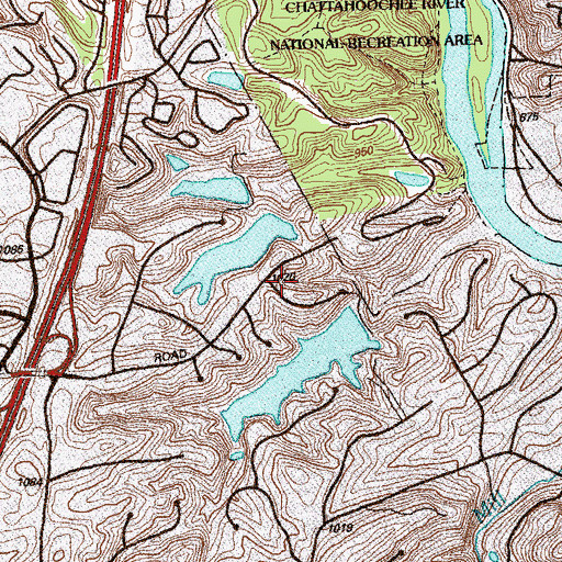 Topographic Map of Patronis Lake Dam, GA