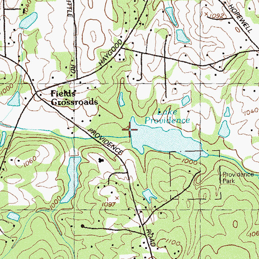 Topographic Map of Copeland Dam, GA