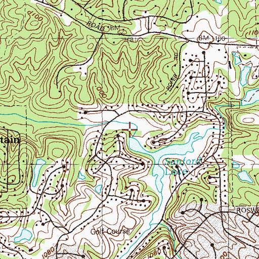 Topographic Map of Little River Number 39 Dam, GA