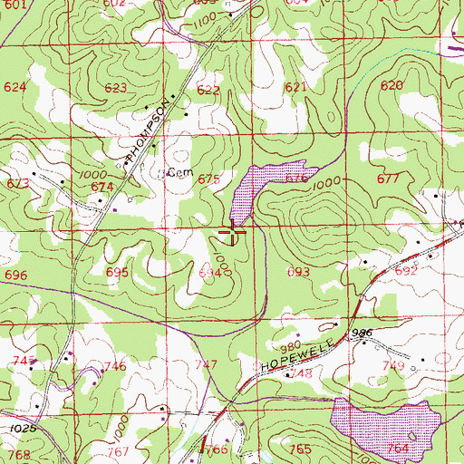 Topographic Map of Seagraves Dam, GA