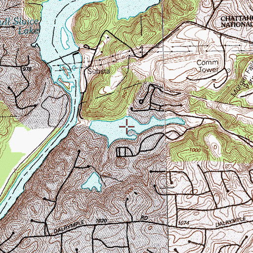 Topographic Map of Orkin Lake, GA