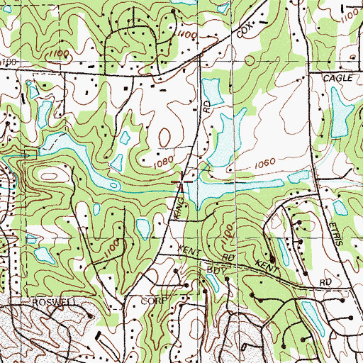 Topographic Map of Little River Number 40 Dam, GA