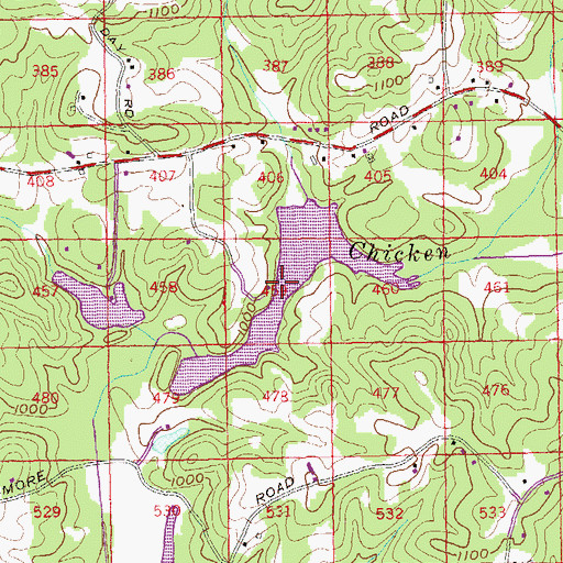 Topographic Map of King Lake, GA