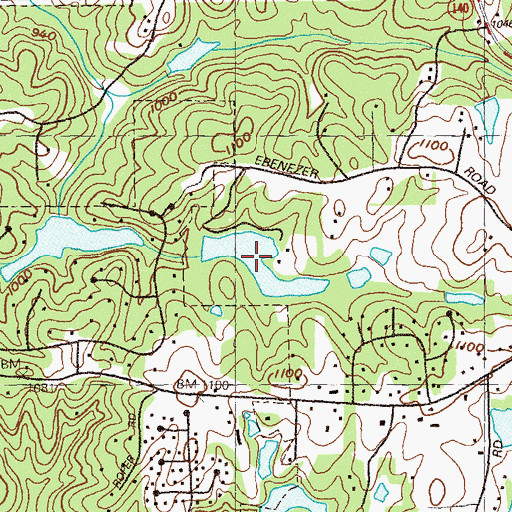 Topographic Map of Dominey Lake, GA