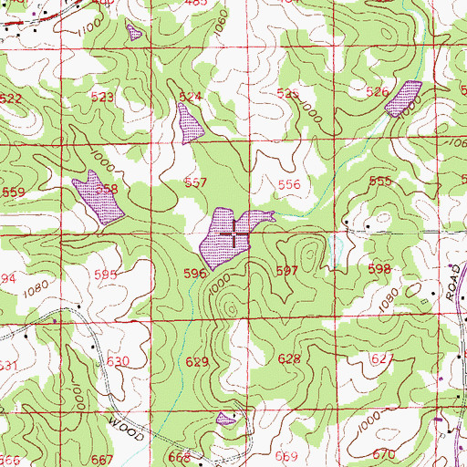 Topographic Map of Bell Lake, GA