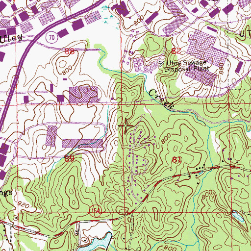 Topographic Map of Ganoname1185 Dam, GA