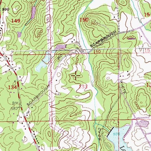 Topographic Map of Lake Frances Dam, GA