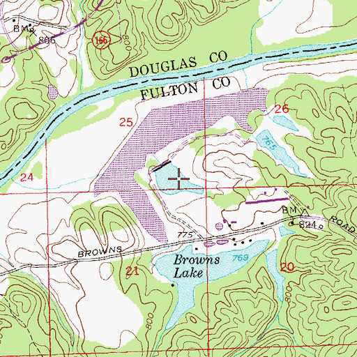 Topographic Map of Mid Lake, GA