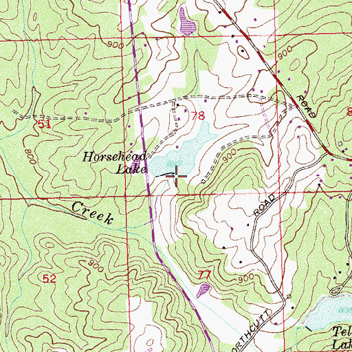 Topographic Map of Telephone Lake Dam, GA