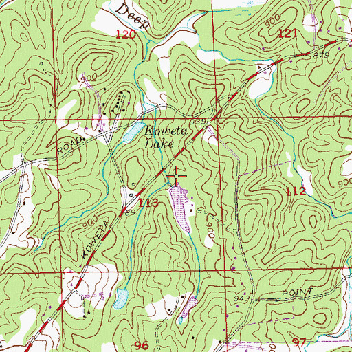 Topographic Map of Arnolds Lake Dam, GA