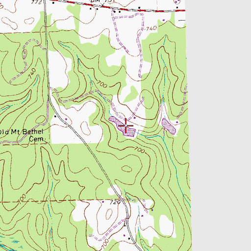 Topographic Map of Stroup Lake, GA