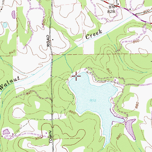 Topographic Map of Lake Erma Dam, GA
