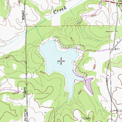 Topographic Map of Lake Erma, GA